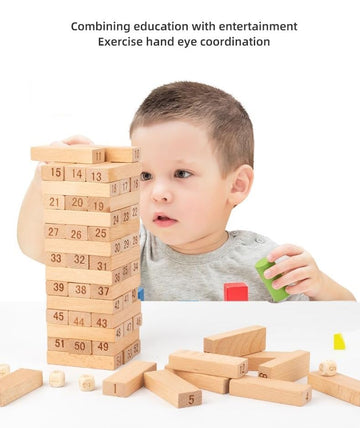 Wooden Number Stacking Game