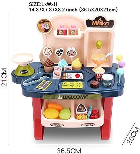 Home Supermarket & Ice Cream Market Play Set