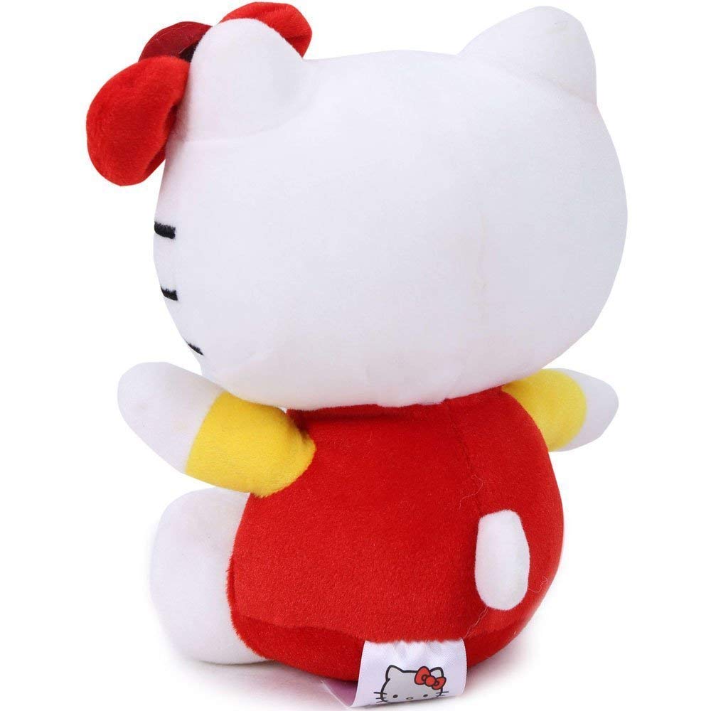 Hello Kitty Classic Plush Toy - Red Overalls & Bow