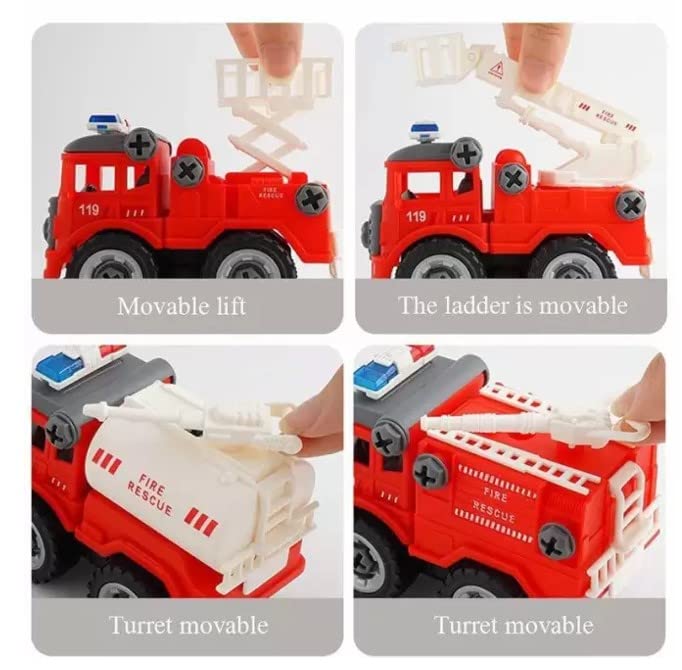 Take-Apart Fire Truck & Construction Set