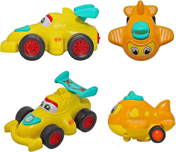 Cute Push-and-Go Vehicle Toy Set