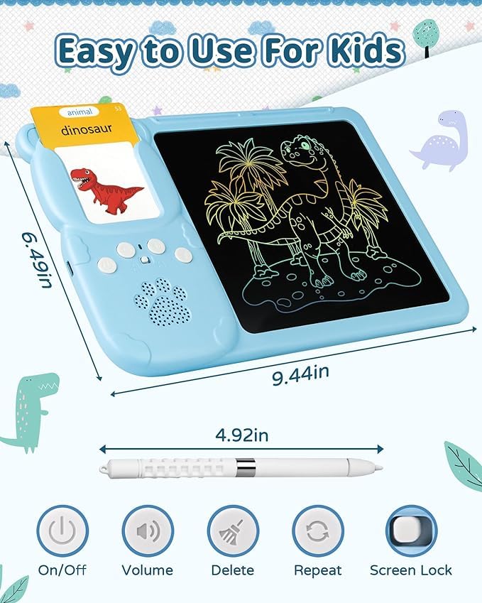 Educational Drawing Tablet & Flashcard Learning System