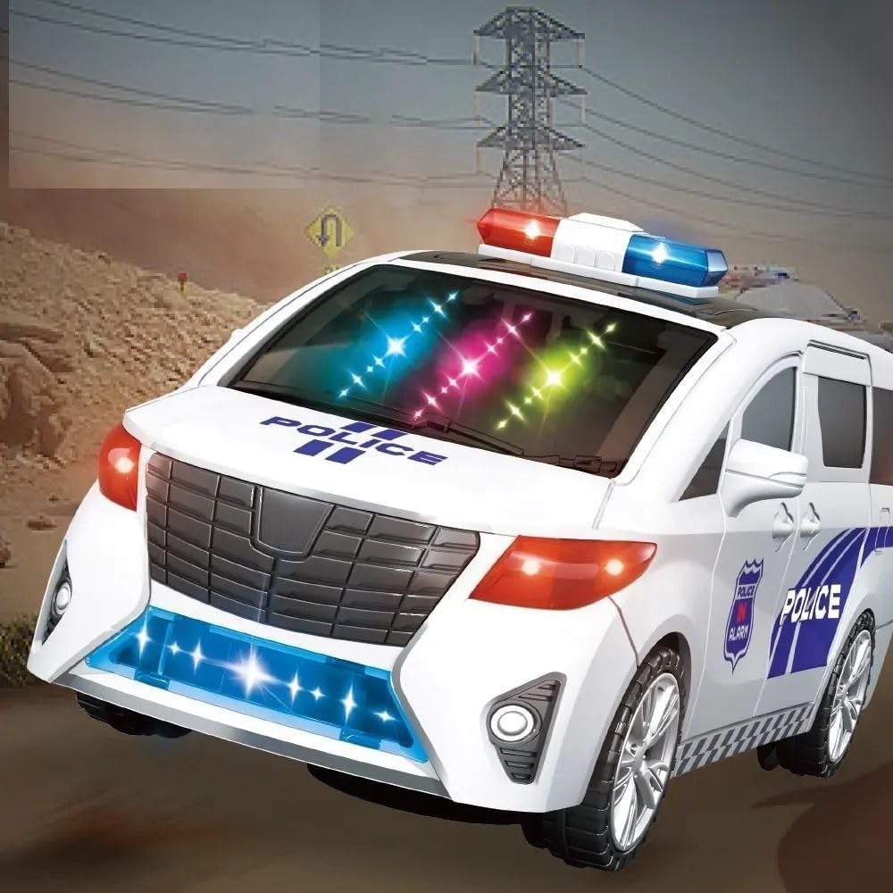 Electronic White Police Van