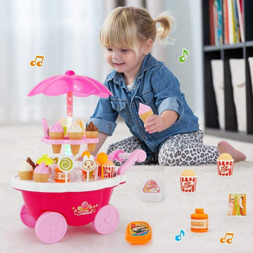 Sweet Shop Ice Cream Cart Play Set - 39 Pieces