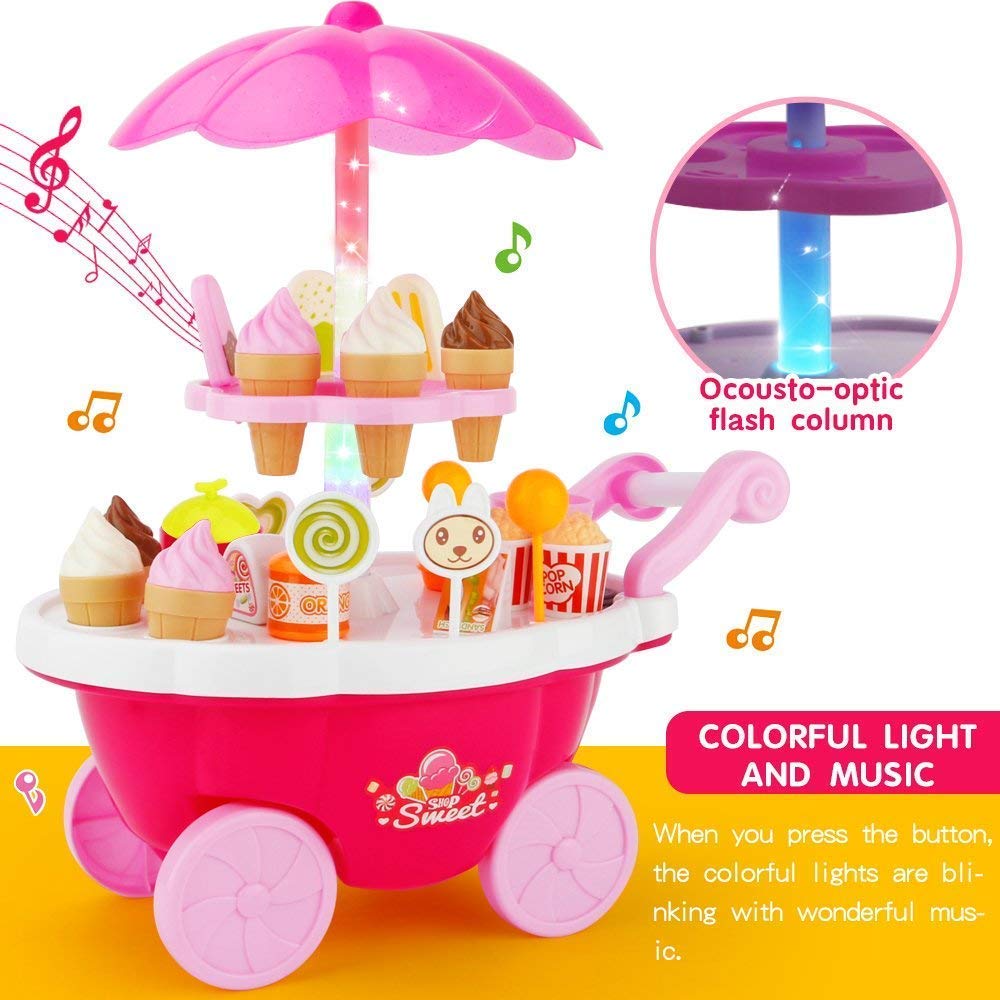 Ice Cream Cart - Light-Up & Musical Pretend Play Cart