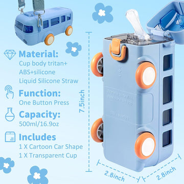 2-in-1 Transforming Bus Toy & Bottle/Container