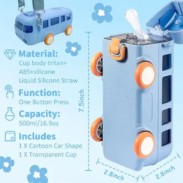 2-in-1 Transforming Bus Toy & Bottle/Container
