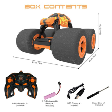 High-Speed Stunt RC Car (20 KMPH) - 360° Rotating Remote Control Monster Truck for Kids