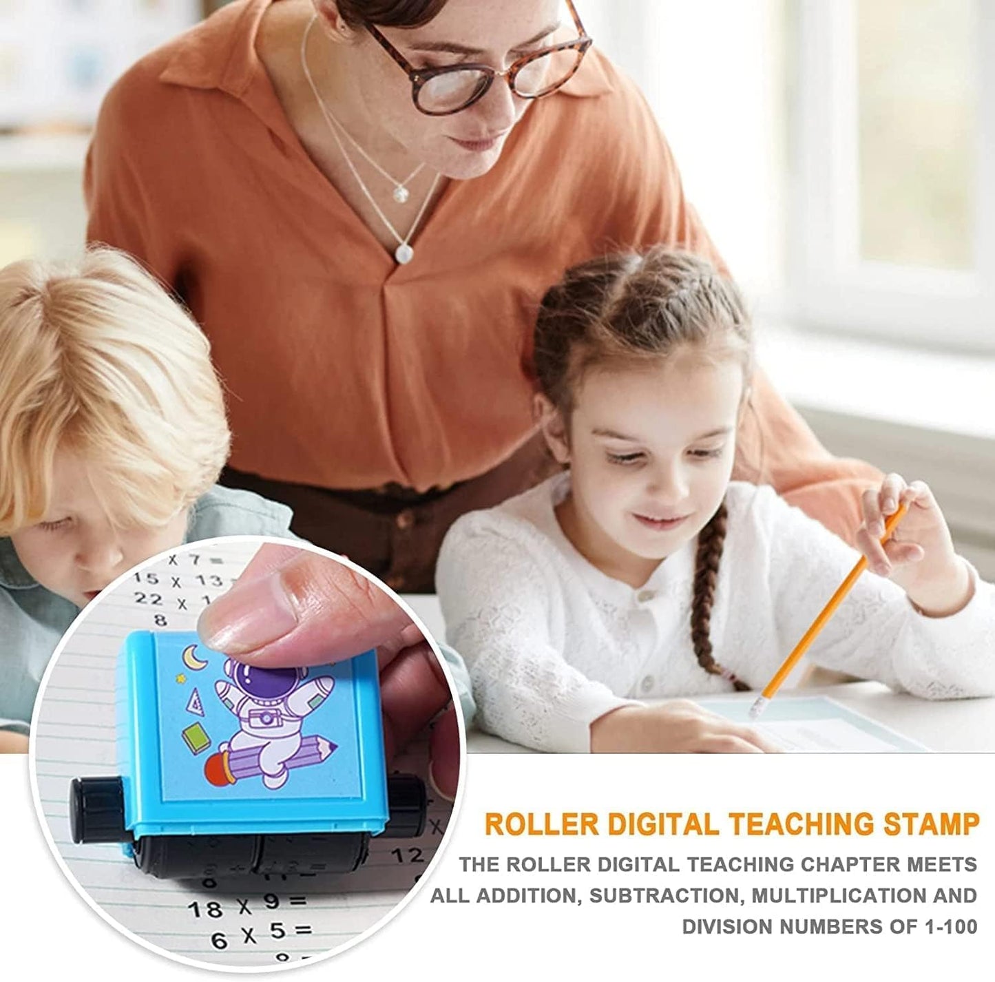 Automatic Math Problem Roller Stamp