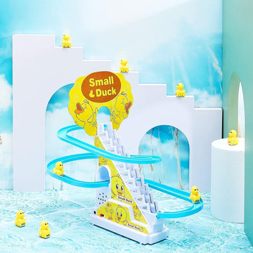 Musical Duck Race Stair Climbing & Slide Track Toy