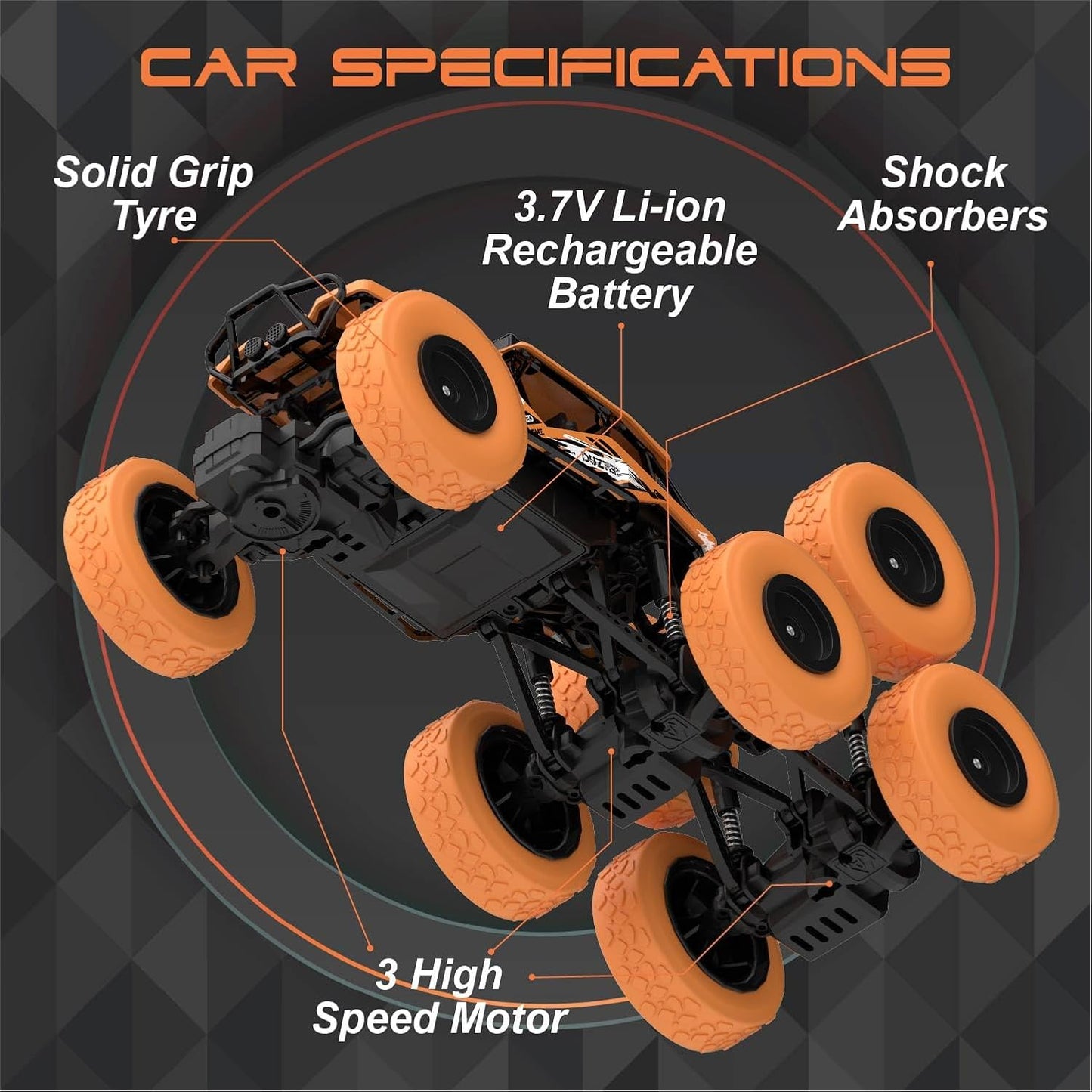 Extreme 8-Wheel Drive RC Rock Crawler