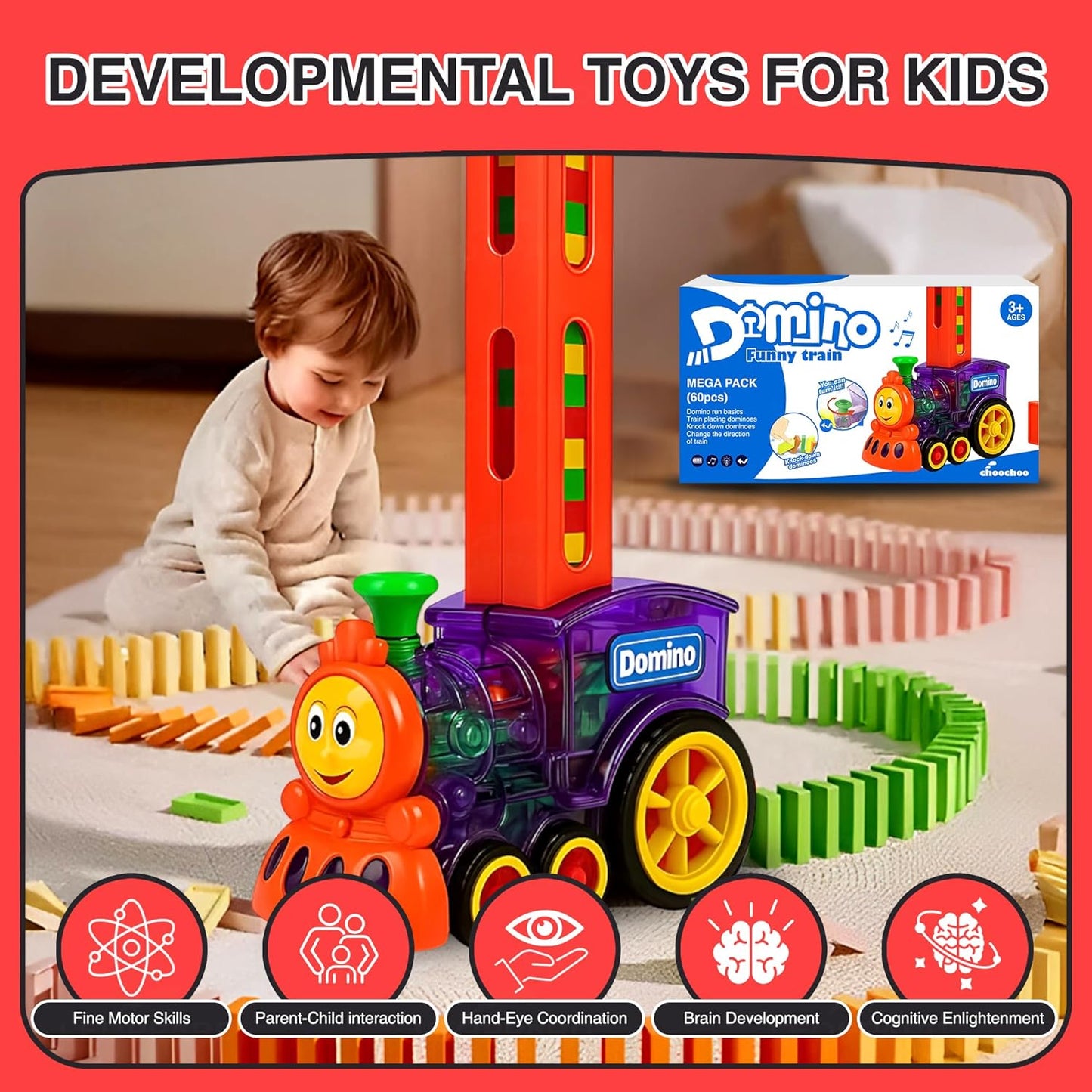 Domino Funny Train – Automatic Laying Domino Brick Game