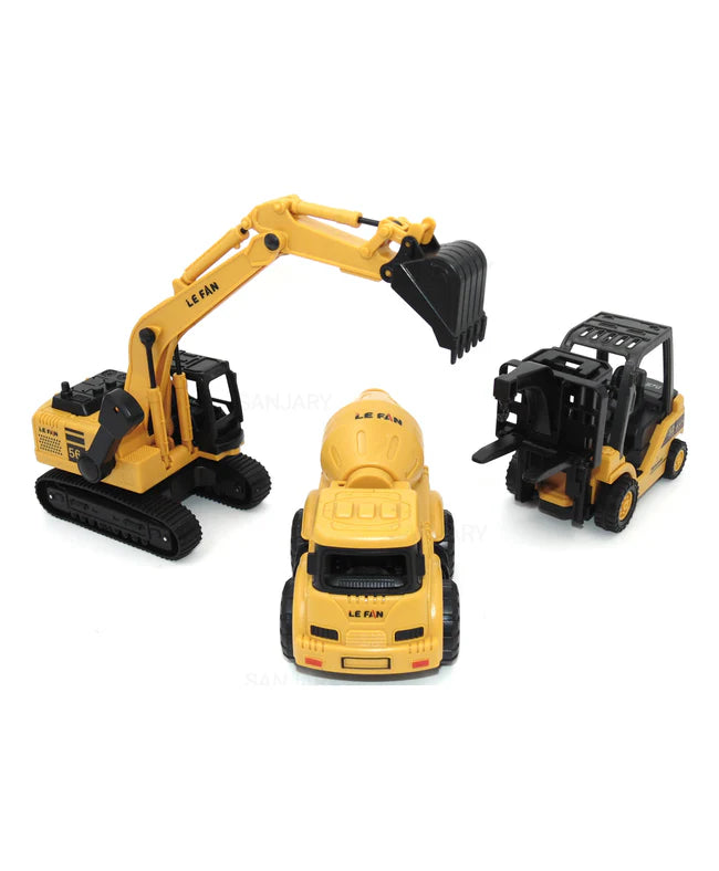 3-Pack Mini Construction Vehicle Set