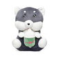 Adorable Grey Puppy Plush Toy with Milk Bottle – Soft Stuffed Animal
