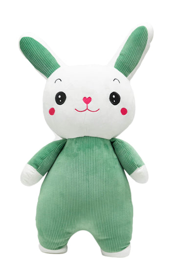 Adorable Green Corduroy Rabbit Plush Toy – Soft Stuffed Animal
