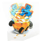 Cute & Durable Yellow Friction Powered Race Car