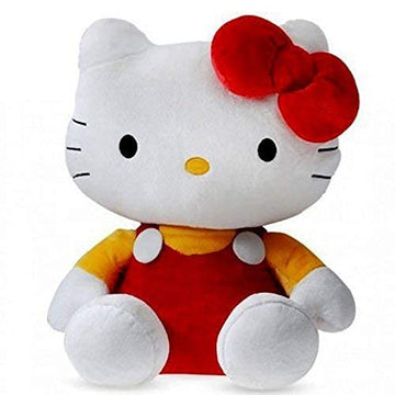 Hello Kitty Classic Plush Toy - Red Overalls & Bow