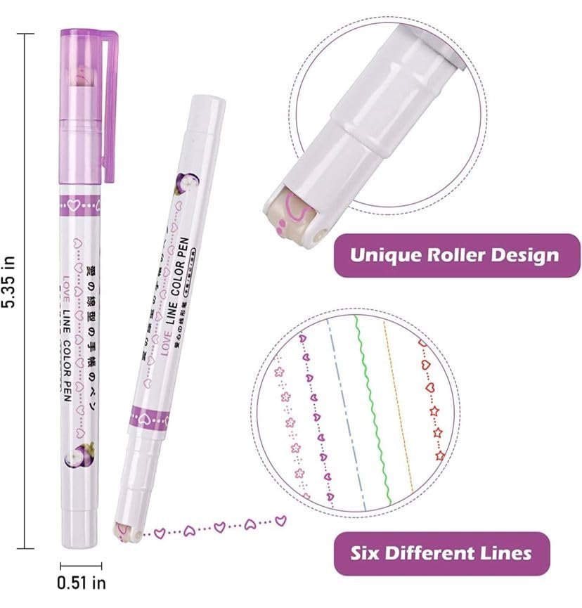 Decorative Line Color Pens Set