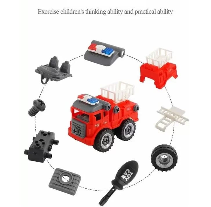 Take-Apart Fire Truck & Construction Set