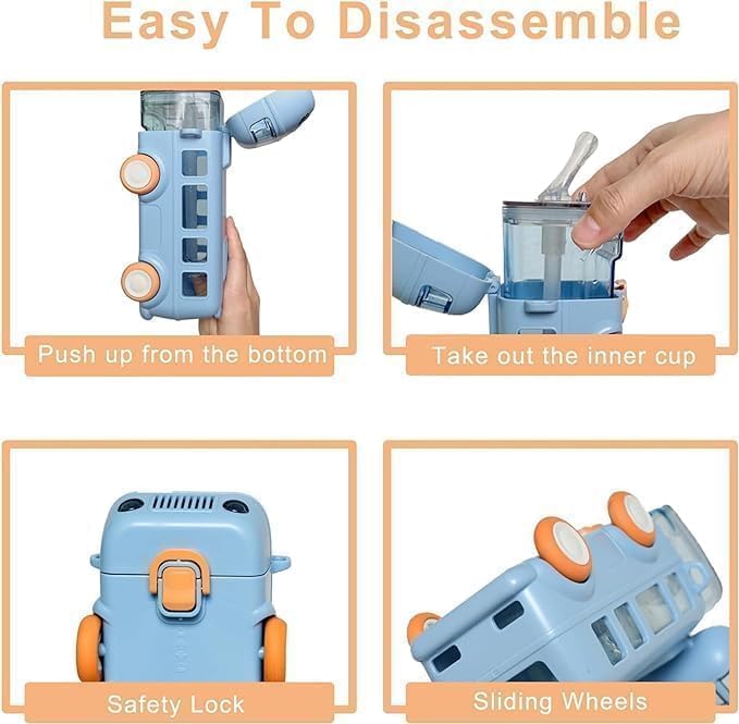 2-in-1 Transforming Bus Toy & Bottle/Container