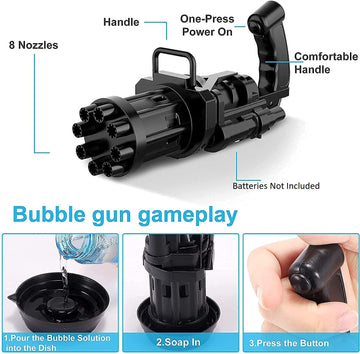 Gatling Bubble Gun Toy for Kids