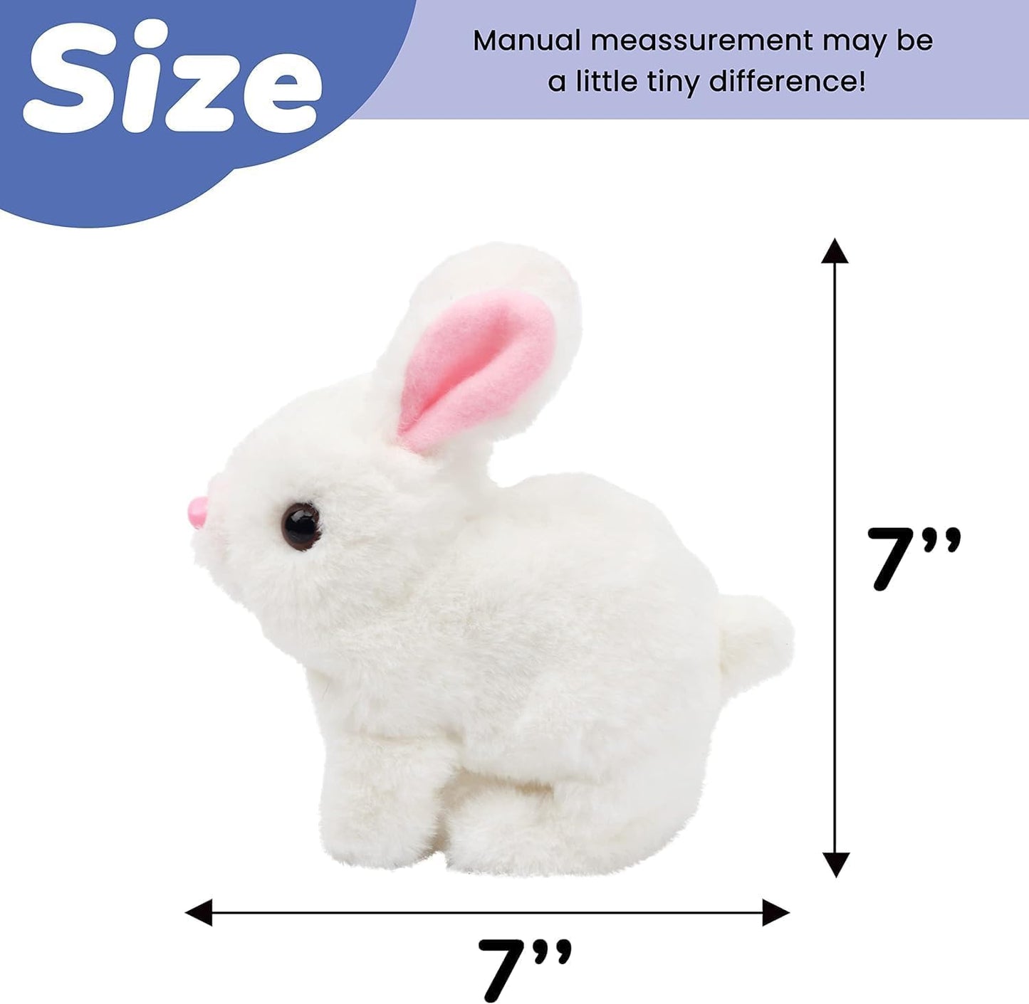 Bunny Toy with Sounds Jumping Rabbit Wiggling Ears Twitching Mouth and Nose