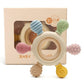 3+ Months Baby Wood & Silicone Teether Toy