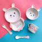Adorable Bunny Rabbit Kids Meal Set