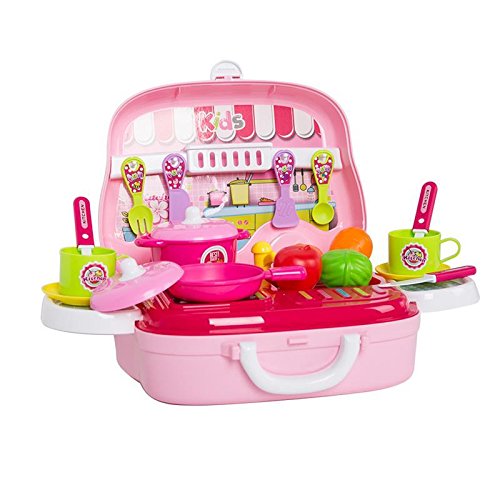 Portable 2-in-1 Kids Kitchen Suitcase