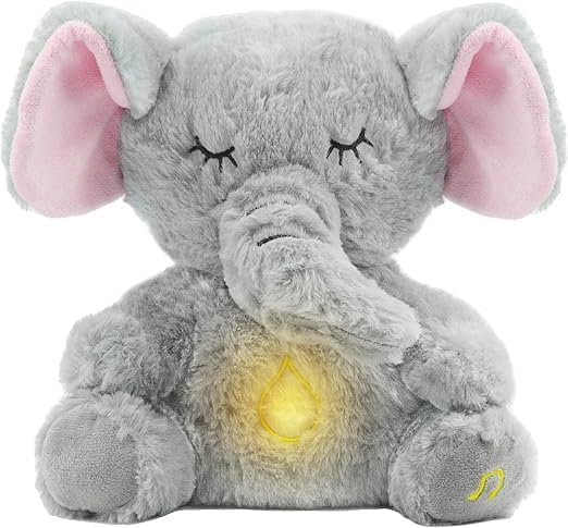 Baby Sleep Aid Breathing Elephant Plush Toy