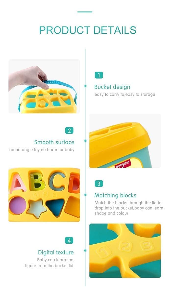 Early Learning Shape Sorter Bucket Toy
