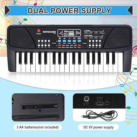 Kids Musical Keyboard Piano with Mic