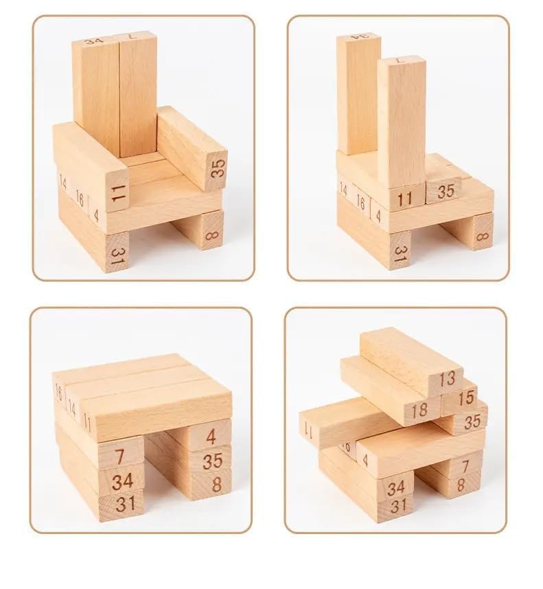 Wooden Number Stacking Game