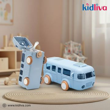 2-in-1 Transforming Bus Toy & Bottle/Container