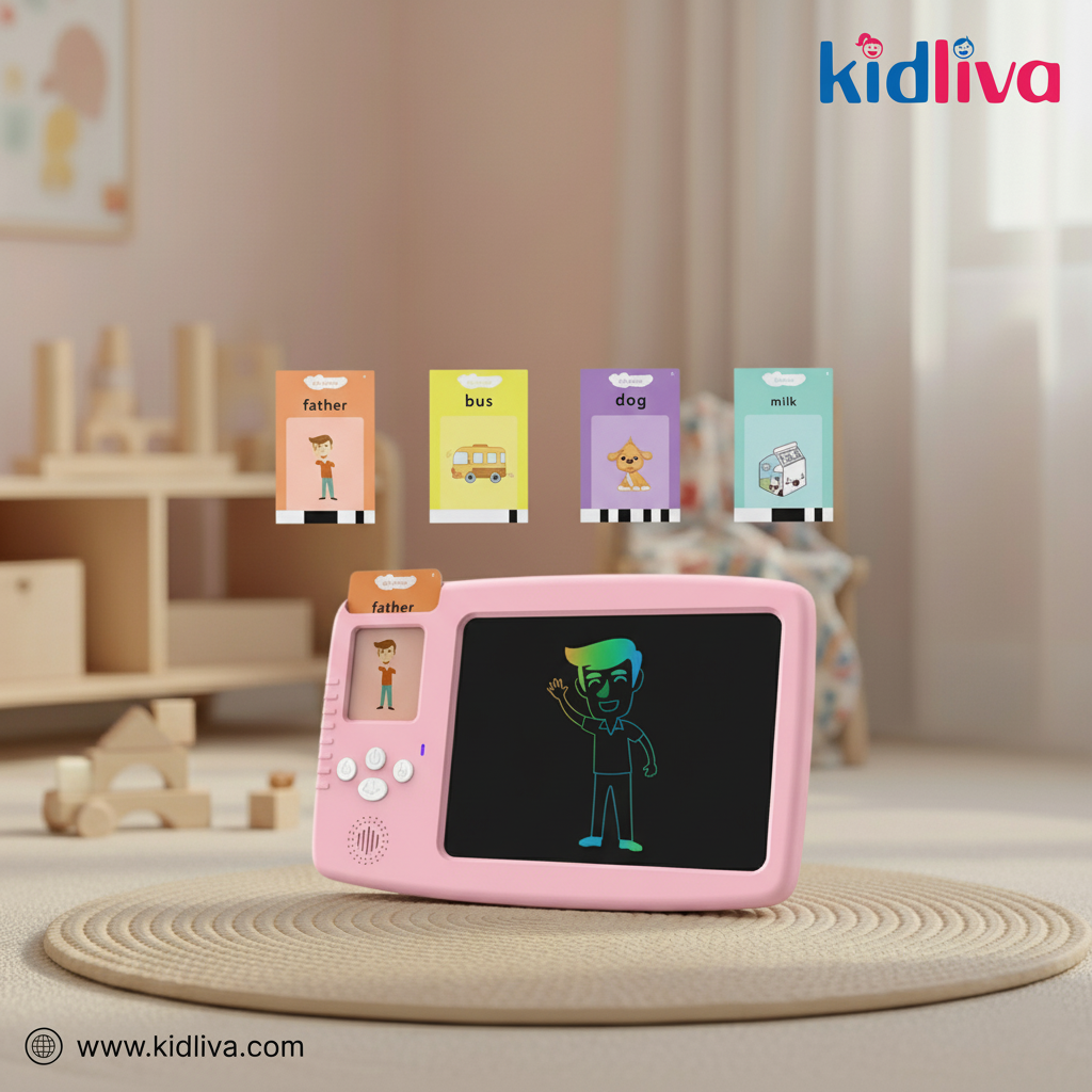 Educational Drawing Tablet & Flashcard Learning System – KidLiva