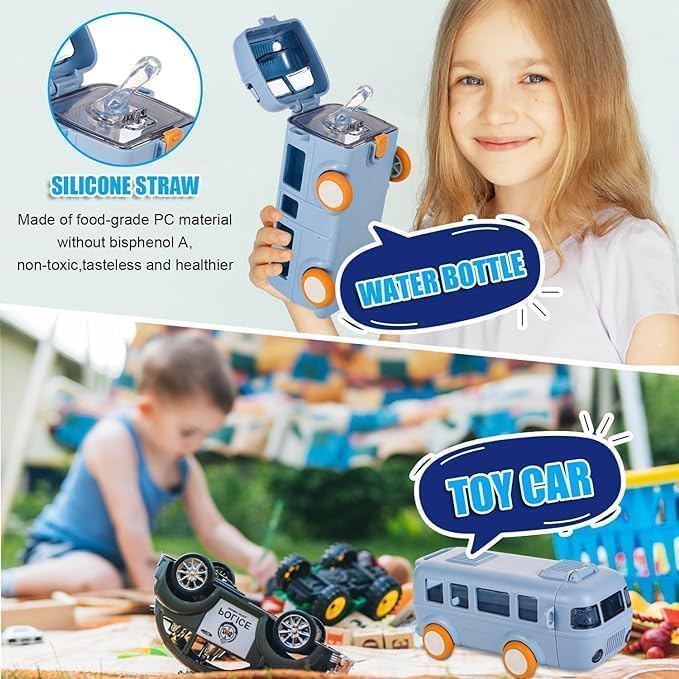 2-in-1 Transforming Bus Toy & Bottle/Container