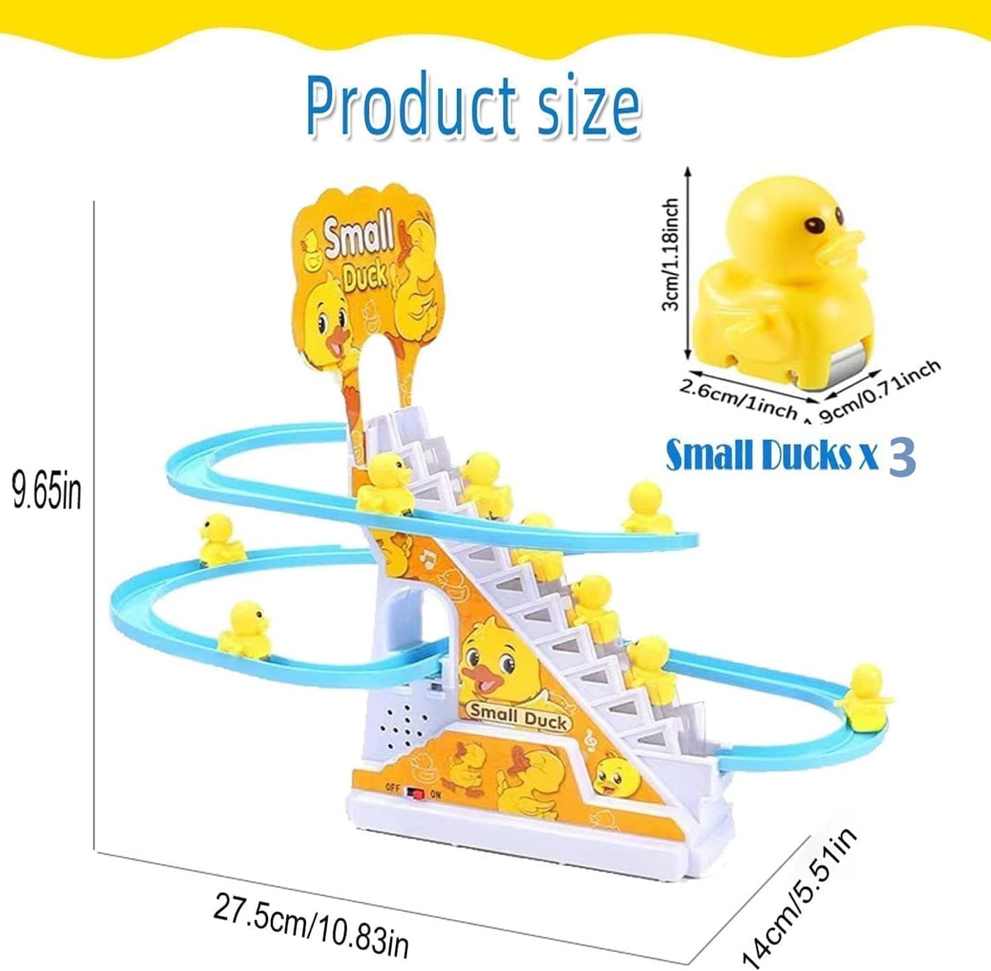 Musical Duck Race Stair Climbing & Slide Track Toy
