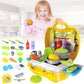 Portable Kids Kitchen Play Set - 2-in-1 Carry Case