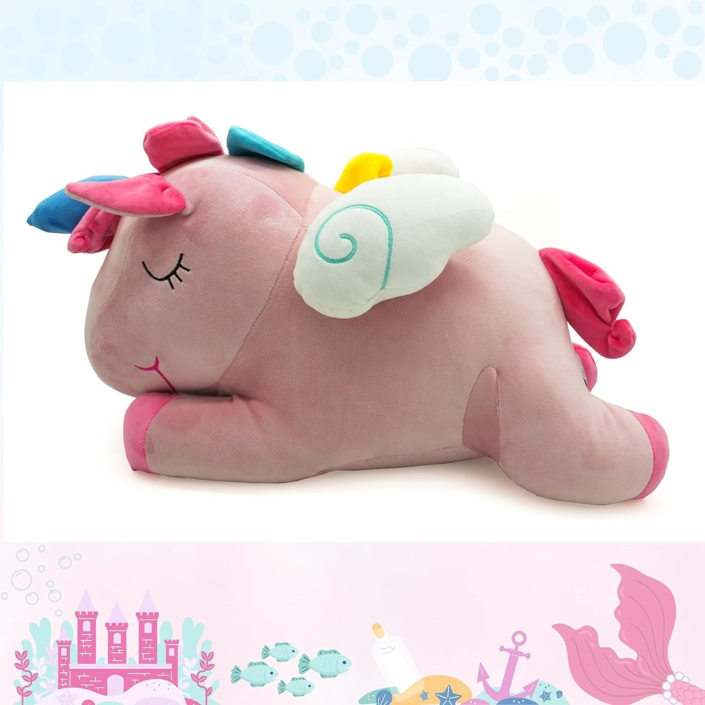 Magical Pink Unicorn Pegasus Plush Toy
