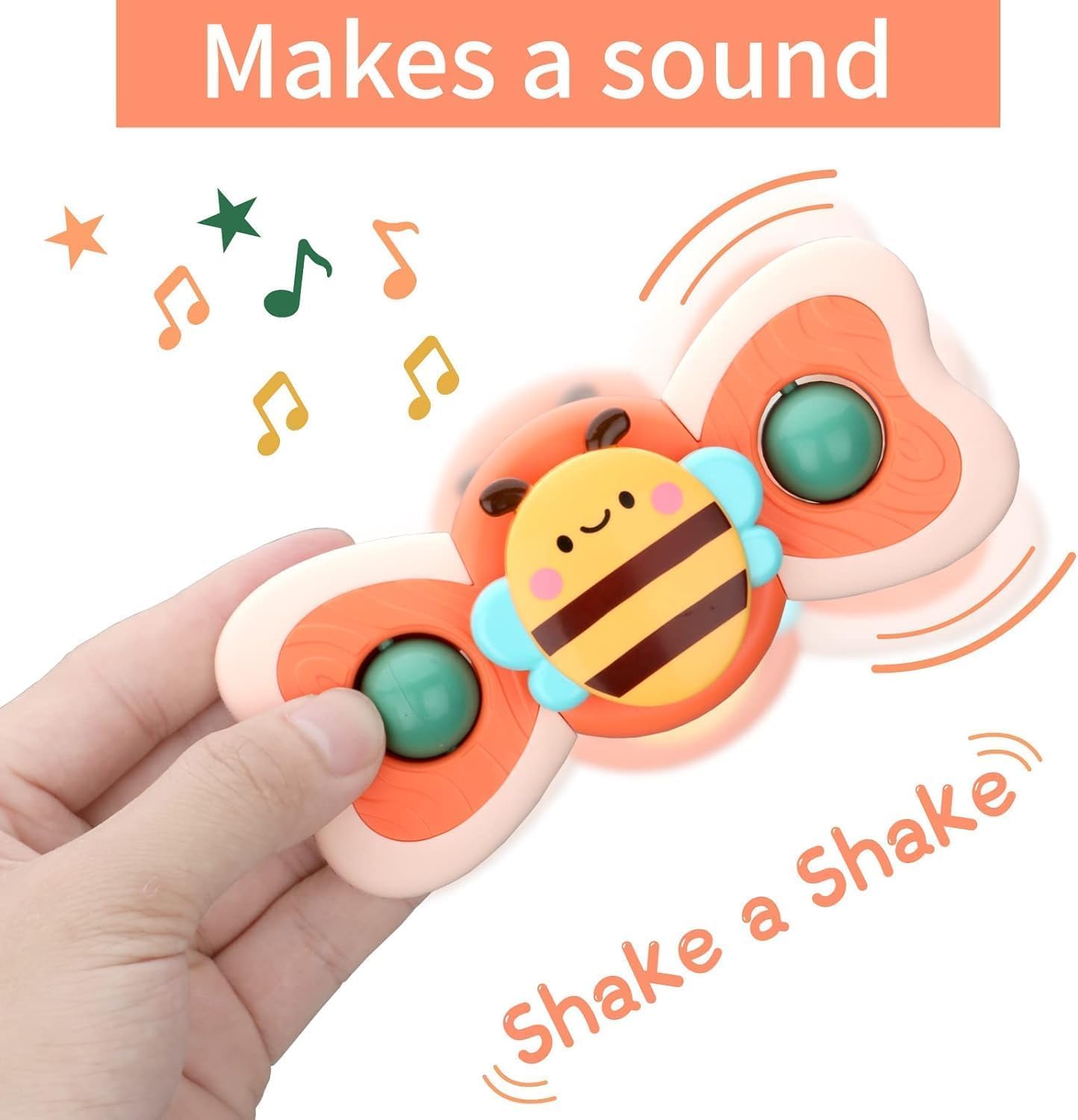 Set of 3 Sensory Suction Spinners