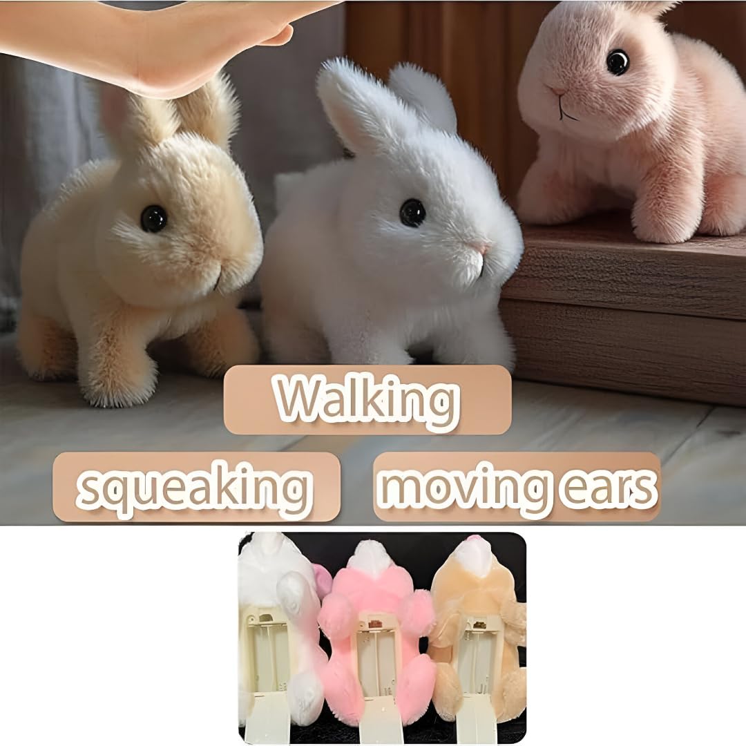 Bunny Toy with Sounds Jumping Rabbit Wiggling Ears Twitching Mouth and Nose
