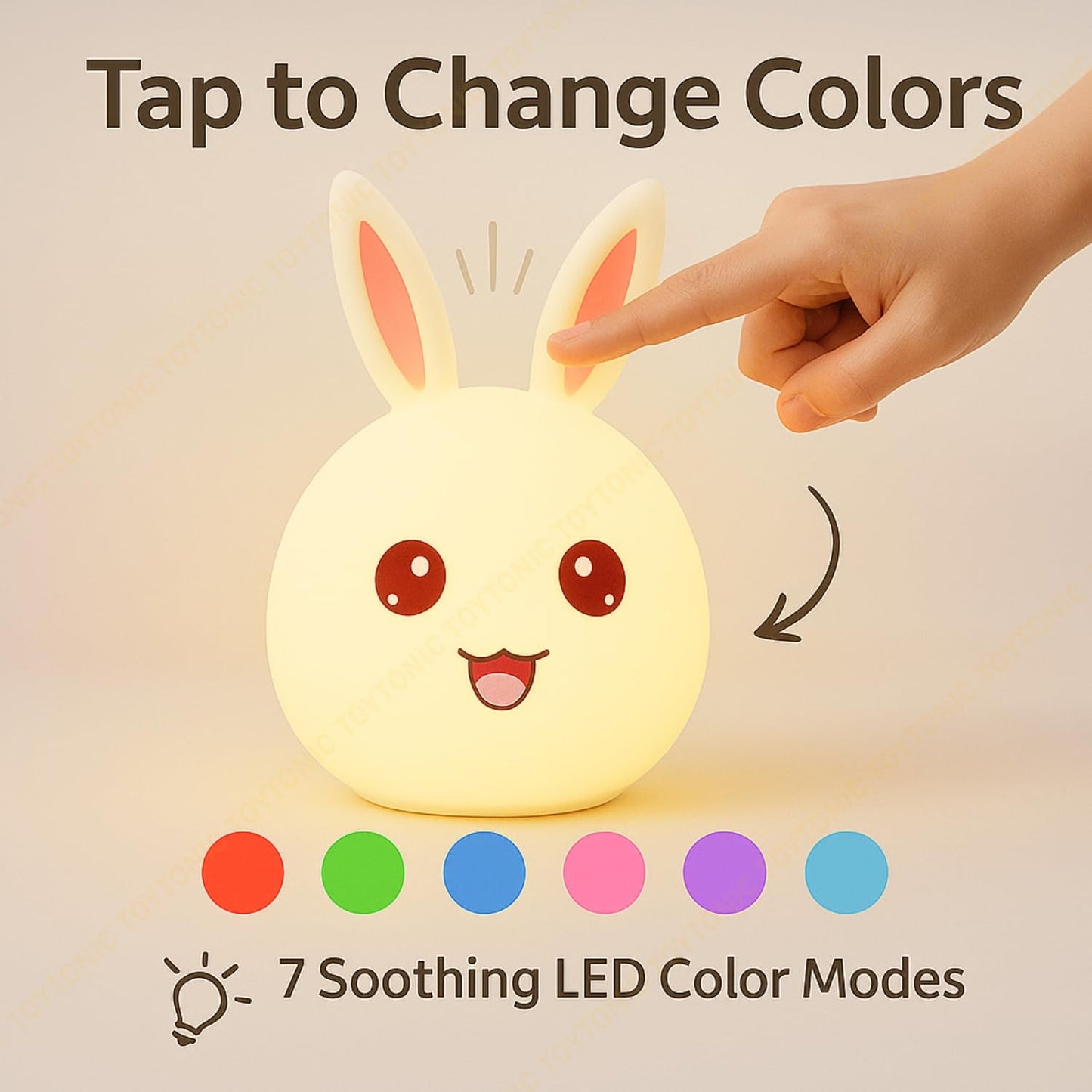 Cute Bunny LED Night Light for Kids