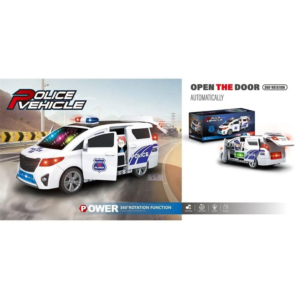 Electronic White Police Van