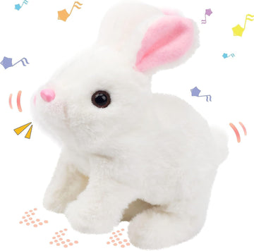 Bunny Toy with Sounds Jumping Rabbit Wiggling Ears Twitching Mouth and Nose