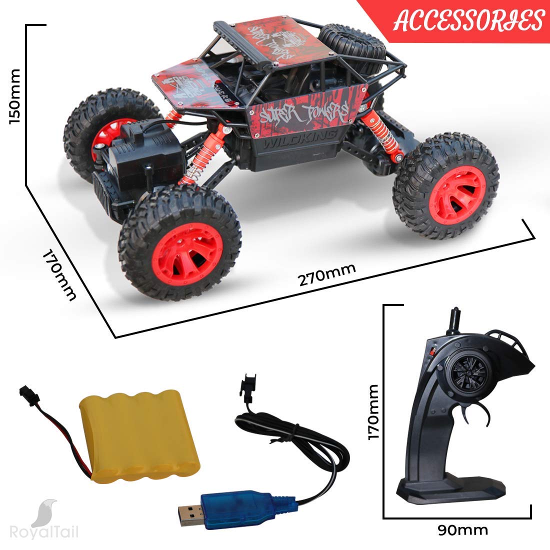4WD High Suspension Off-Road Vehicle with Rechargeable Battery