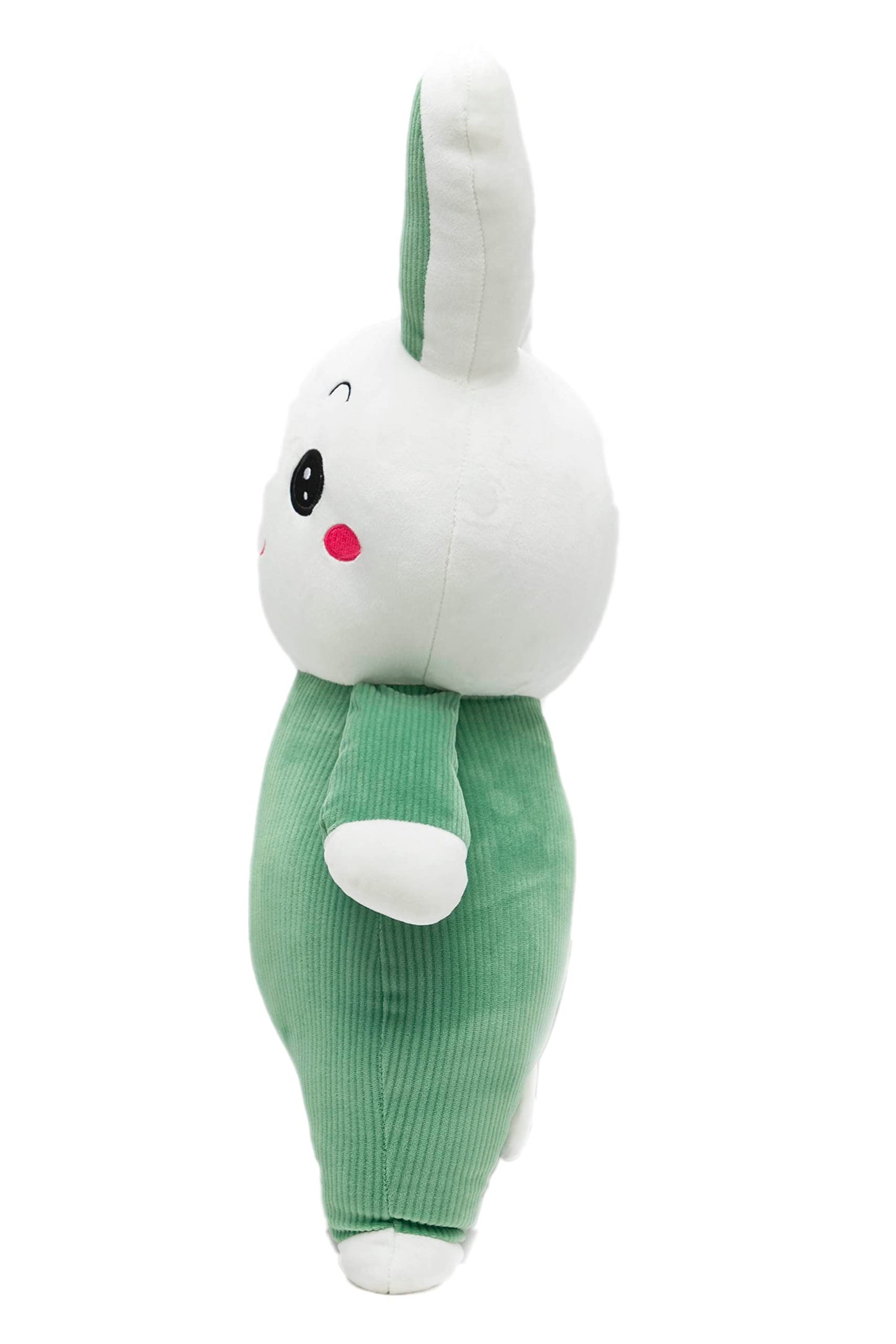 Adorable Green Corduroy Rabbit Plush Toy – Soft Stuffed Animal