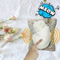 Realistic Breathing White Cat Plush Toy