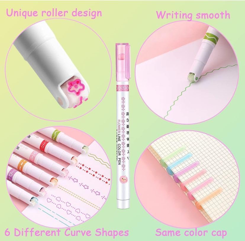 Decorative Line Color Pens Set