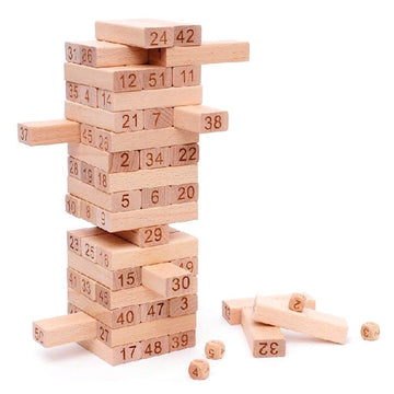 Wooden Numbered Stacking Tower Game for Kids