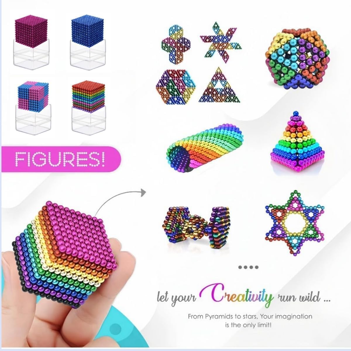 Rainbow Magnetic Balls Fidget Toy